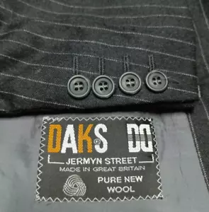 Vintage Daks DD London bespoke all worsted classic db suit jacket blazer 40R 44R - Picture 1 of 11