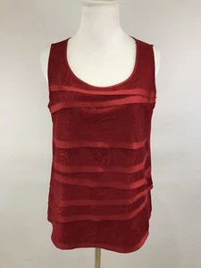 Chico's Größe 0 romantische Spitze Roxie SL Tank Razzie rot ärmellos Bluse Top - Bild 1 von 9