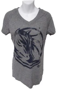 New Dallas Mavericks Womens Size M Medium Gray Adidas V-Neck Shirt - Picture 1 of 7