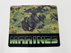 US MARINE CORPS EGA ON WOODLAND DIGITAL PATTERN NEOPRENE MOUSE PAD MADE IN USA! - Picture 1 of 3