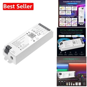 Seamless RGB/RGBW Lighting Control - 5-in-1 Tuya WiFi Controller for Smart Homes - Picture 1 of 11