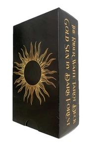 The Rider Waite Gold Sun Foil Tarot Deck w/ guidebook dark forest LNC - Picture 1 of 9
