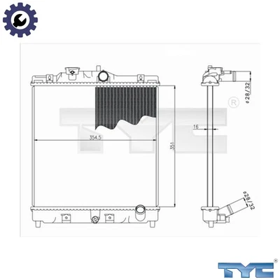 RADIATOR ENGINE COOLING 712-0052 FOR HONDA INTEGRA/SJ/VI CIVIC/MK/Hatchback 1.4L - Image 1 of 4