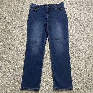 Chico's So Lifting Jeans Womens 3 Blue Dark Wash Stretch Slim Fit - Picture 1 of 13
