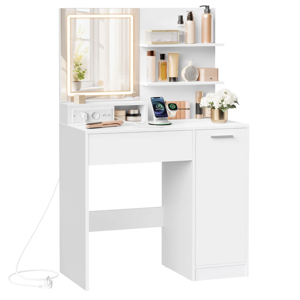 VASAGLE KAILYN Kollektion - Schminktisch mit Hocker mit LED-Spiegel - Bild 1 von 1
