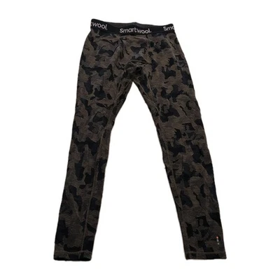 Smartwool Mens Merino 250 Baselayer Pattern Size Medium Camo Black Olive - Image 1 of 4