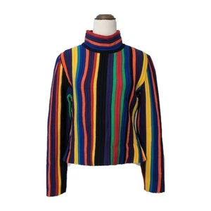 christian lacroix paris colorfully knit sweater size 40 wool and cotton - Picture 1 of 8