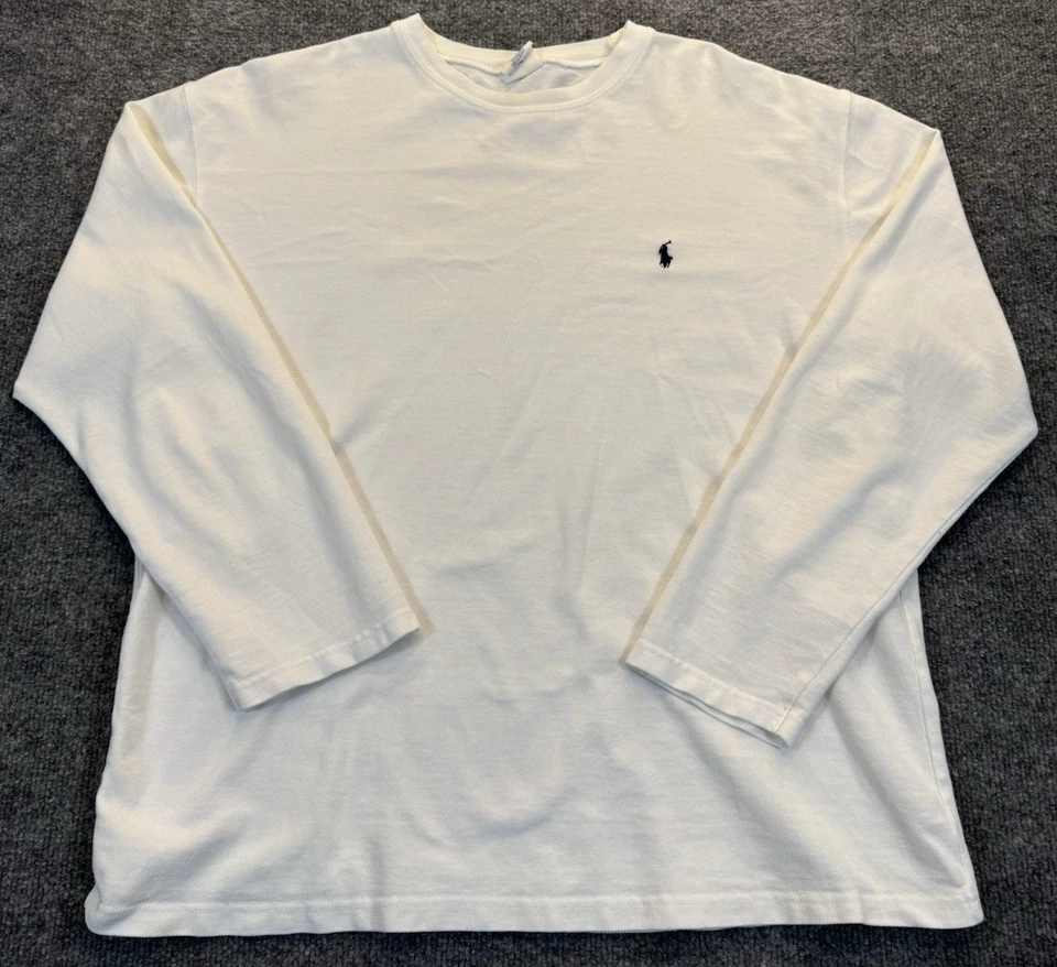 Vintage Polo Ralph Lauren Men’s Medium White Long Sleeve 100% Cotton Shirt - Image 1 of 4
