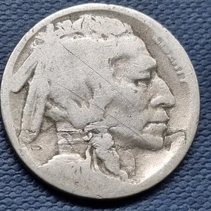 1920 S Buffalo Nickel - ERROR - Lamination Error - Circulated #94564 - Picture 1 of 2