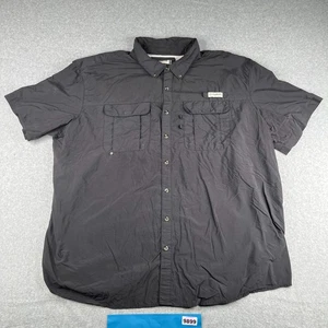 Magellan Shirt 4XL Black Lightweight Vented Fish Gear Button Up Short Sleeve Men - Picture 1 of 9