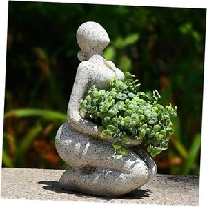 Large Planters for Outdoor Indoor Plants Head Face Planter Pot Unique - Picture 1 of 7