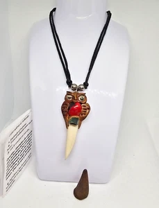 TALISMAN COLMILLO BUHO ORIGINAL DINERO SUERTE PROTECCION ORACION INCIENSO INCLU - Picture 1 of 2