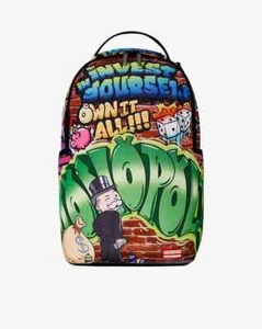 Mochila Monopoly Man Graffiti DLXV Sprayground🔥Nueva Bolsa de Libros Negra Bolso Escolar - Imagen 1 de 5