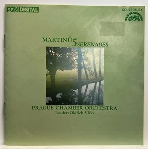 Martinu, Oldřich Vlček : 5 Serenades (CD 1988 Supraphon Japan) *Rare* *Good* - Imagen 1 de 2