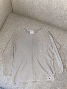 Zara Boys Pocket Cotton Knit Sweater Top Size 7 Ecru Beige - Picture 1 of 5