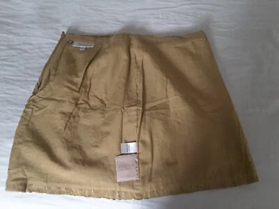 mini-saia de lantejoulas jennifer lopez tamanho 6, bronzeada, forrada - Imagem 1 de 4