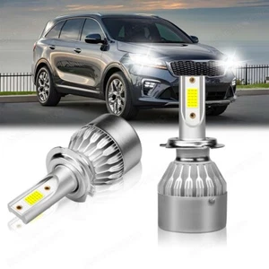 For Kia Sorento 2014-2019 H7 LED Headlight Bulb Kit High Low Beam 6000K White 2x - Picture 1 of 12