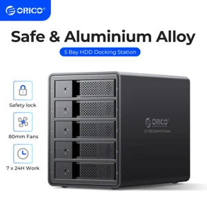 ORICO 5 Bay External Hard Drive Enclosure RAID 0~10 for 3.5\'\' HDD SSD USB 3.0 - Picture 1 of 26