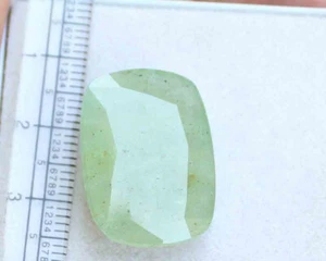 26.80 Cts NATURAL RUSSIAN BEAUTIFUL EMERALD CUSHION TOP GREEN GEMSTONE UNHEATED - Picture 1 of 5