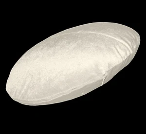 mo88n Beige Plain Shimmer Velvet Style Round Shape Cushion Cover Custom Size - Picture 1 of 5