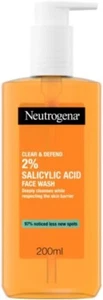 Neutrogena Clear and Defend Facial Wash - 200 ml With Salicylic Acid Oil Free - Picture 1 of 5