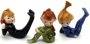 FIGURINE ADOLESCENTI VINTAGE CODA DI CAVALLO - TESTA ROSSA - GIAPPONESE - QTY 3 - MOLTO BUONE - Foto 1 di 1