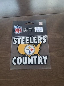 Nice Wincraft NFL Pittsburgh Steelers Country 4" Perfect Cut Decal. NIP - Picture 1 of 2