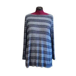 Suéter pequeño a rayas azul ligero a rayas azul talla LP para mujer J. Jill - Imagen 1 de 6