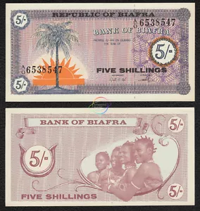Biafra 5 Schilling 1967 P-1 Palme UNC unzirkuliert - Bild 1 von 1