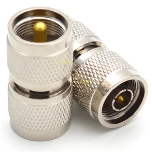 2Pcs PL259 UHF Male N Male RF Coaxial Converter Coax Adapter UHF/N-JJ Connector - Picture 1 of 10