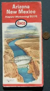 Estación de servicio de gas de petróleo ENCO 1965 Arizona Nuevo México hoja de ruta con ruta 66 también - - Imagen 1 de 1