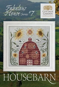 COTTAGE GARDEN Counted Cross Stitch Pattern Fabulous House Series HOUSEBARN - Picture 1 of 1