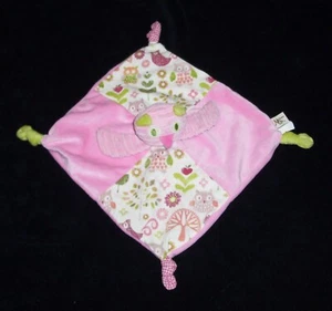 Maison Chic Rosa Búho Pájaro Bebé Manta Anudada Esquinas Acanaladas Seguridad Lovey - Imagen 1 de 2