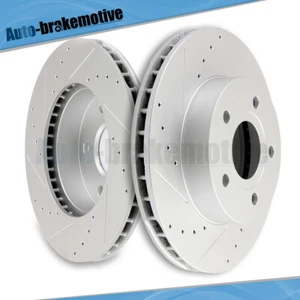 FRONT BRAKE ROTORS UNIVERSAL FOR 1999-2004 JEEP GRAND CHEROKEE DRILLED - Picture 1 of 12