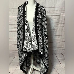Newport News oversized paisley flowing cape cardigan sweater - Picture 1 of 8