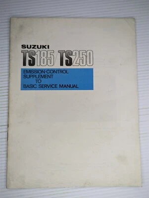Suzuki TS185/TS250 1978 control de emisiones suplemento al manual de servicio básico Foto 1 de 4