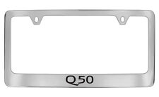 Infiniti Q50 Chrome Plated Engraved Brass Metal License Plate Frame Holder Tag