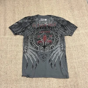 vintage Xtreme Couture Shirt Mens Large Gray 2000s Y2K Affliction Tapout - Picture 1 of 9