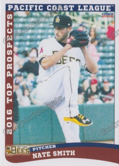 2016 Pacific Coast League Top Prospect PCL Nate Smith RC Rookie Angels - Image 1 of 1