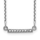 Avariah 14k White Gold Diamond Tiny Bar Necklace - 18"