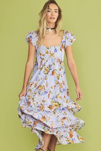 PALM ANGELS Abito a maniche a più livelli di Anthropologie taglia S