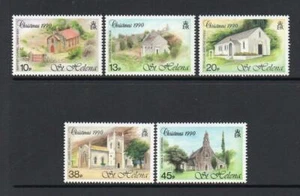 ST HELENA POSTFRISCH 1990 SG577-581 WEIHNACHTEN - ORTSKIRCHEN - Bild 1 von 1