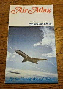 United Air Lines Air Atlas 3-67 Fly the Friendly Skies Original De Colección - Imagen 1 de 6
