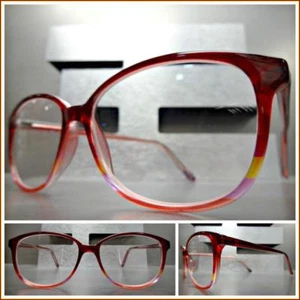 Classy Elegant Exotic Retro Style READING GLASSES READERS Red RX Optical Frame - Picture 1 of 7