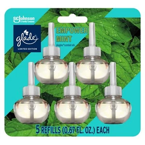 Glade PlugIns Refill Air Freshener Scent Empower Mint 5 refills - Picture 1 of 6