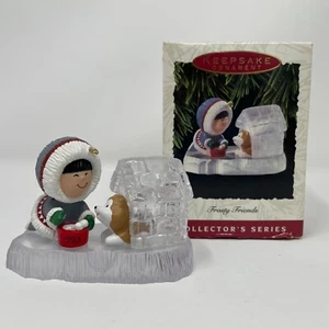 Hallmark 1993 Frosty Friends Weihnachtsschmuck #14 in Serie Husky in Hundehütte - Bild 1 von 12