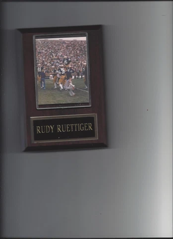 RUDY RUETTIGER PLAQUE FOOTBALL NCAA NOTRE DAME FIGHTING IRISH Cover