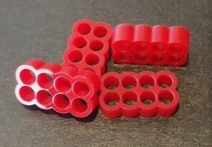 2pcs Pettine Cavo 8 Pin Rosso Chiuso Singolo per Cavi Manicotti 4mm MacroMods - Foto 1 di 2