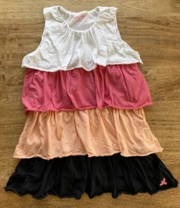 Burt's Bees Sun Dress Size 6X EUC Pink Peach Ruffles Organic Cotton Adorable! - Picture 1 of 4