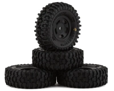 JConcepts Tusk 1.0" Pre-Mounted Tires w/Glide 5 Wheels Gold Comp - Image 1 of 4